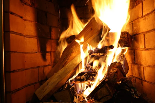 Fire on fire wood