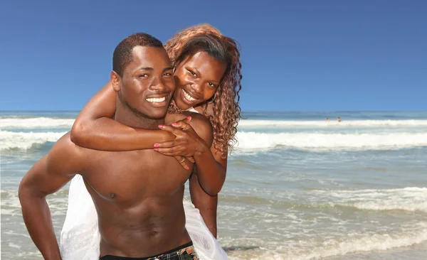 African American Couple Smiling on the B