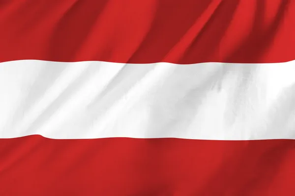 Austrian Flag Waving In The