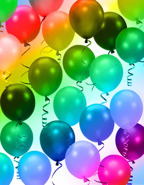 Colorful party balloons background
