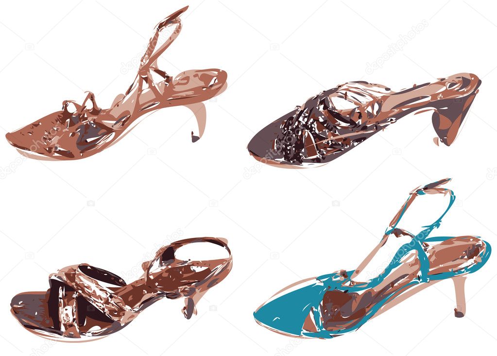 Fashion women shoes vector - Stock Illustration