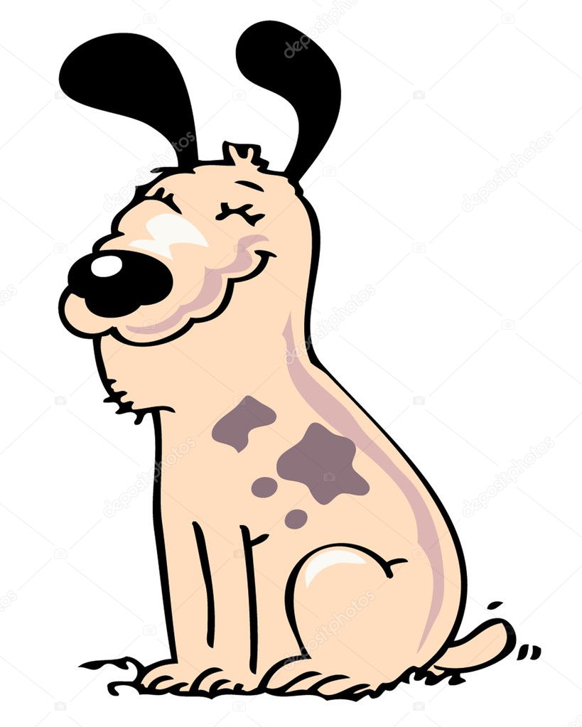 cartoon smiling dog