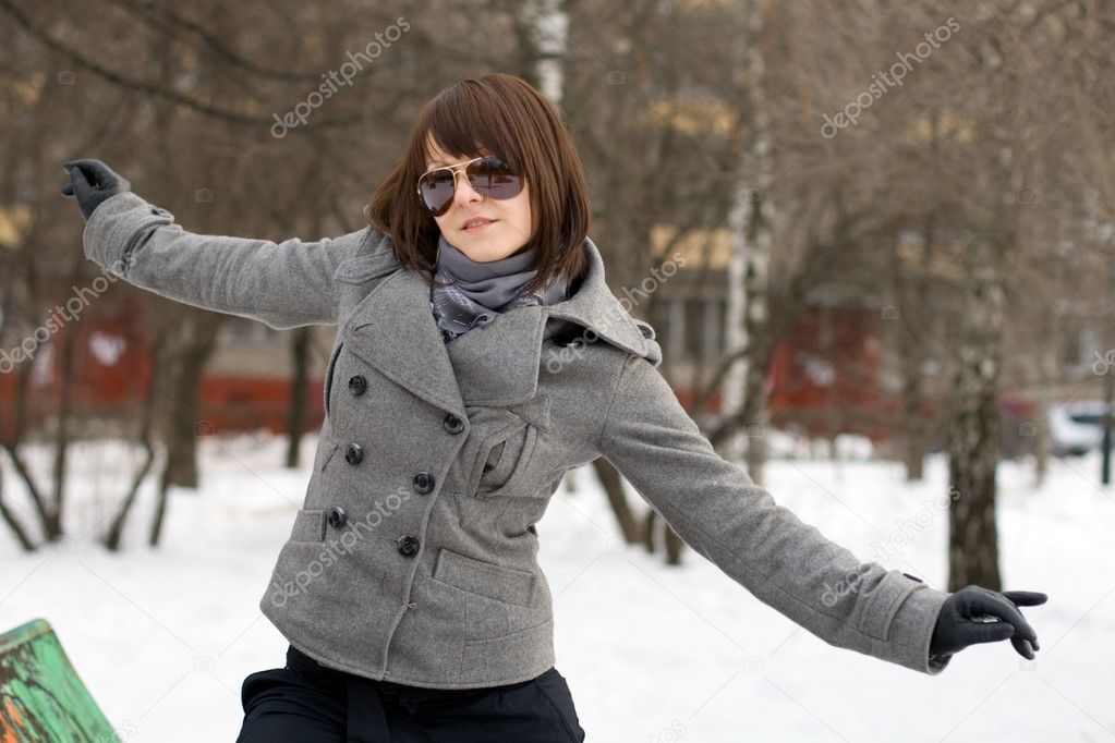 Girl Walking Outdoor