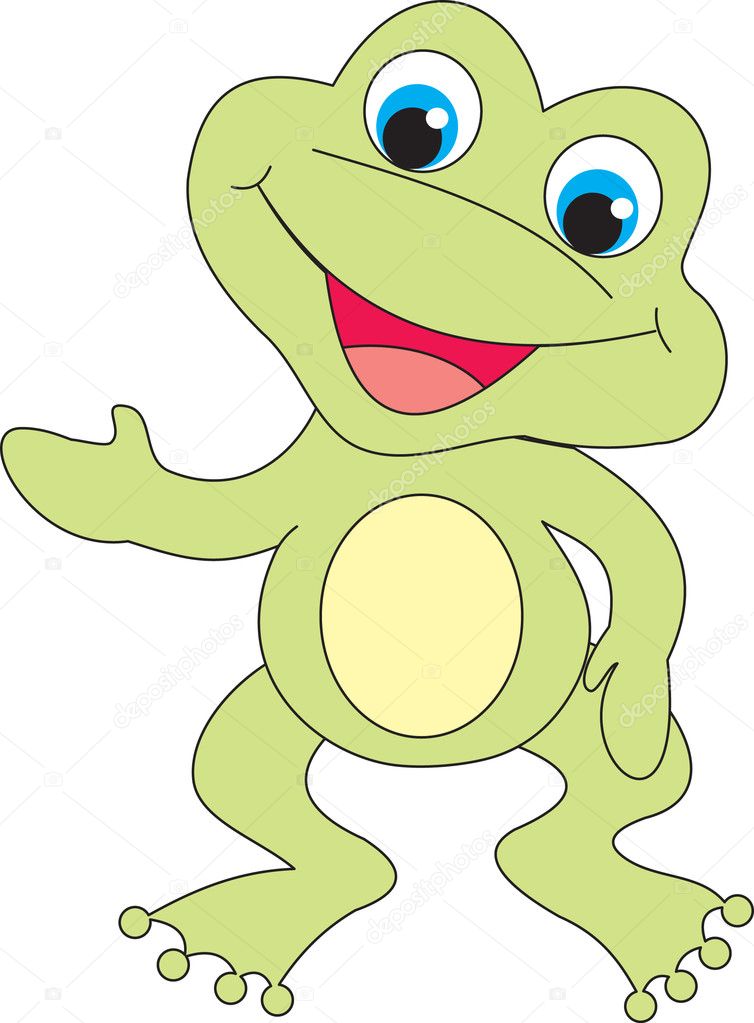A green frog hopping 520739 vector art at vecteezy