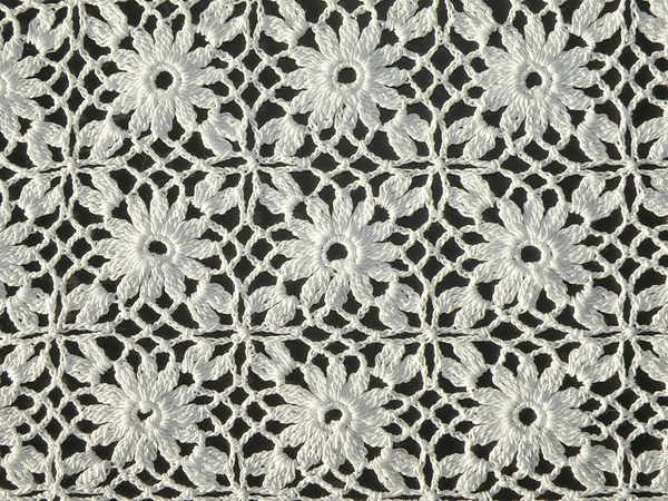 White floral crochet