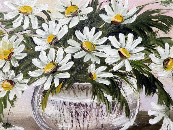 Painted marguerite flowers