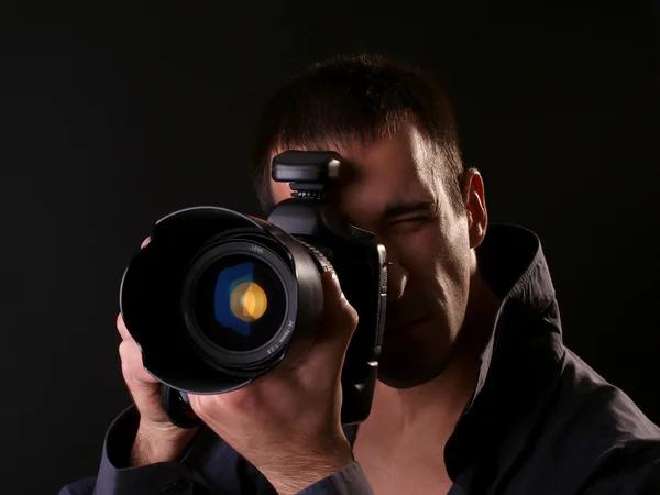 Photographer with full frame camera