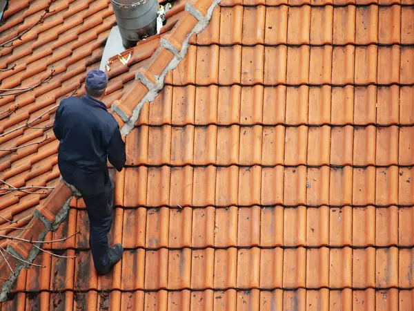 Roofer doing repair