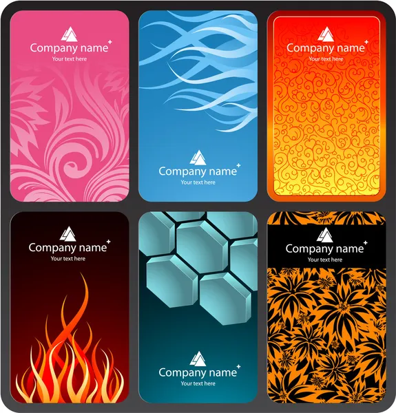 Set of colorful business cards (set 2)