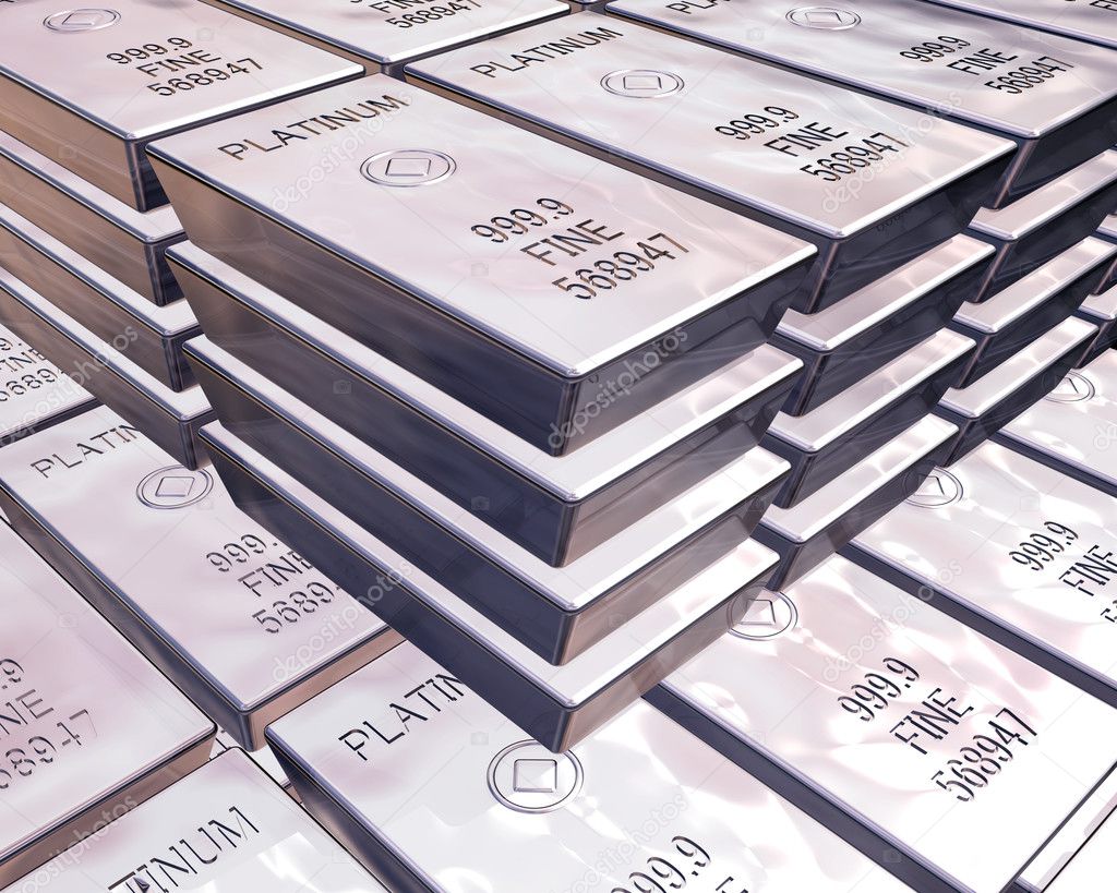 Stacks Of Platinum Bars — Stock Photo © Paulfleet 2236835