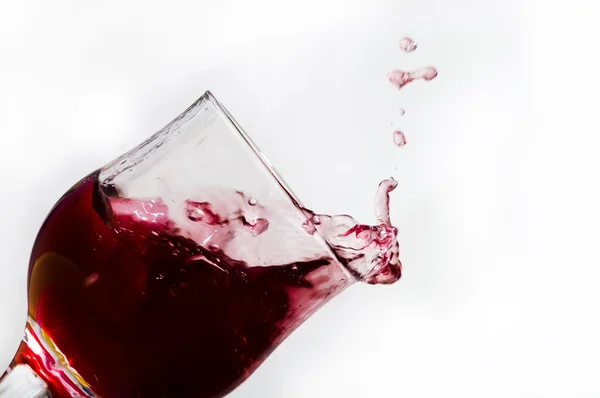 Red wine into glass
