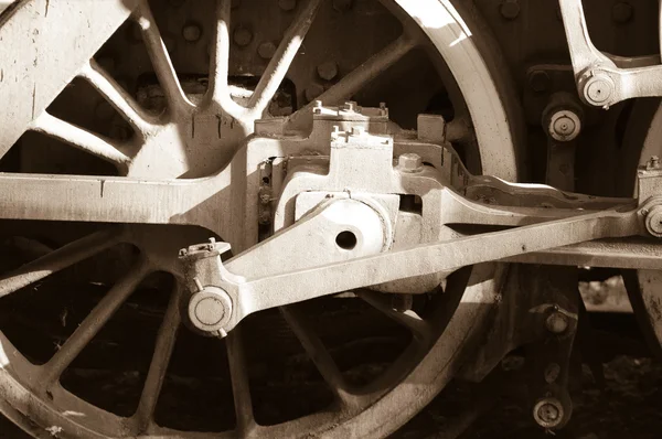 Vintage steam engine wheel