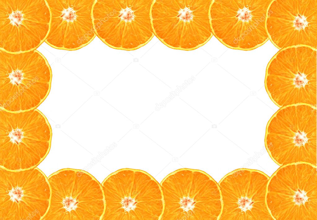Frame of cut orange fruit — Stock Photo © Miiisha 2443038