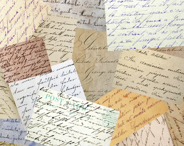 Vintage handwriting collage