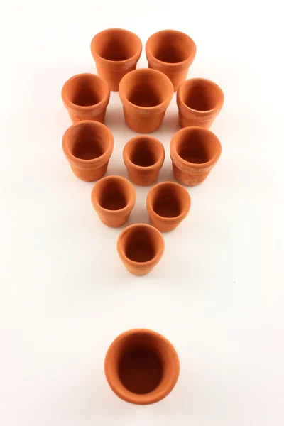 Clay pots exclamation mark