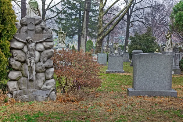Cemetery landscape scene