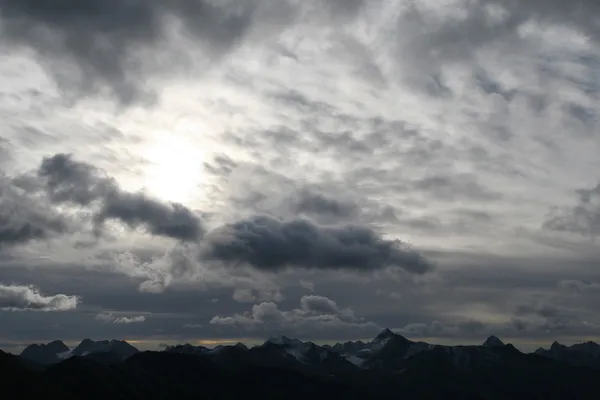 Dark sky in the mountains