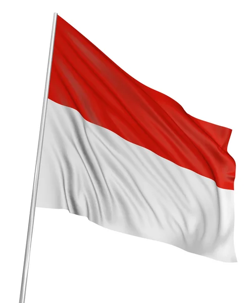 indonesian flag. Photo: 3D Indonesian flag