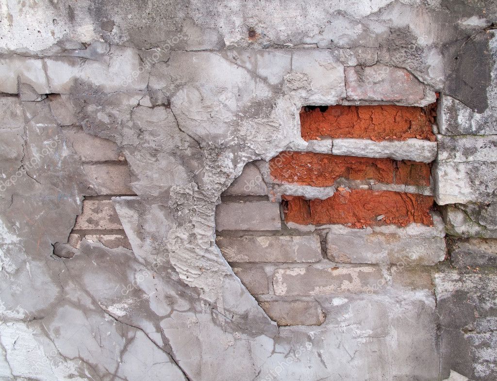 Damaged Brick Wall