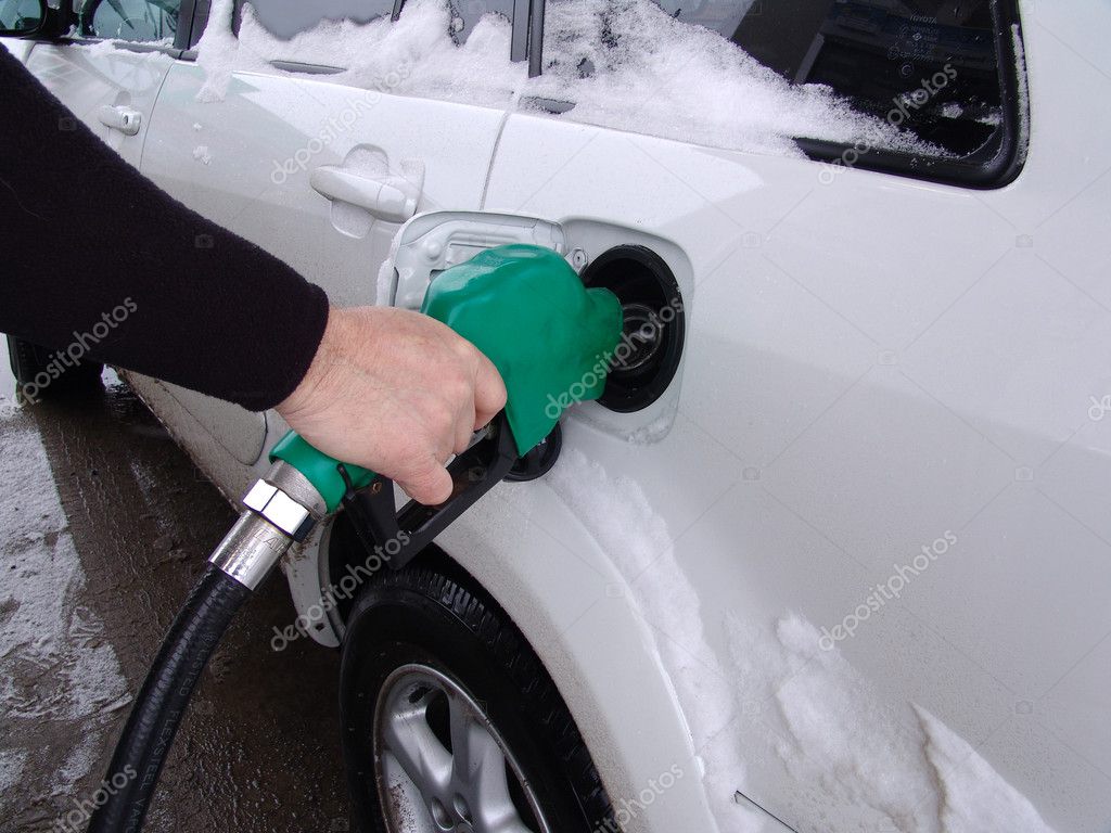 car pumping gas