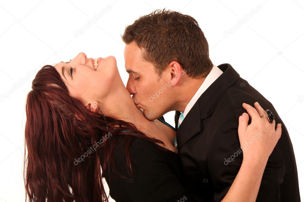 Couple Kissing Neck