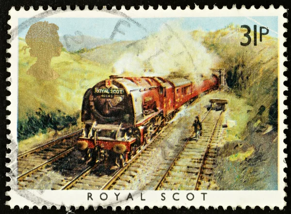 British Steam Train Postage Stamp
