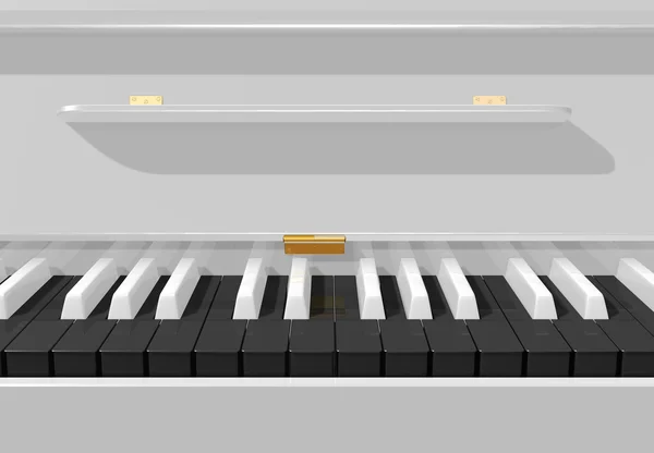 Black Piano keys close up