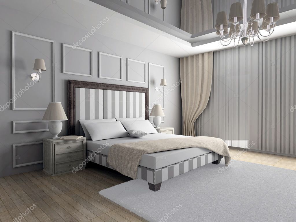 Klassiek ontwerp van interieur — stockfoto © egorrr #2605120 Voor slaapcomfort zwart wit