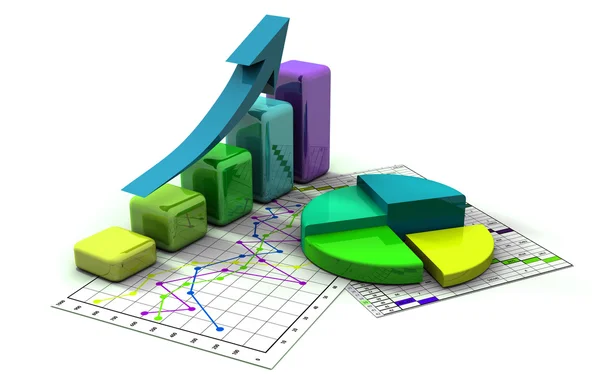 Business finance chart, graph, diagram