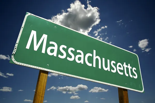 Massachusetts Green Road Sign