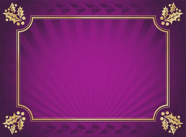 Purple and Gold Elegant Holly Background