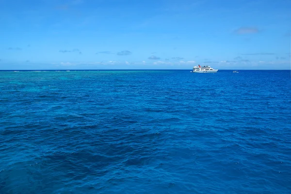 Boat in the ocean in Great Barrier Reef