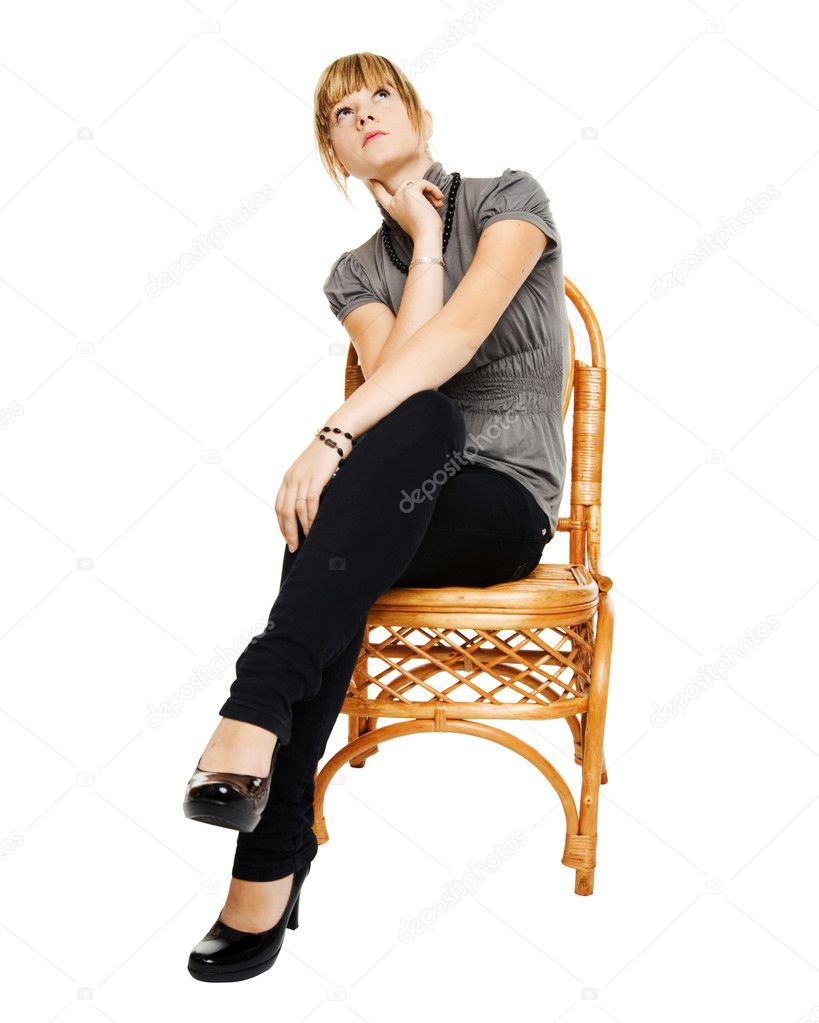 Woman Sitting Chair