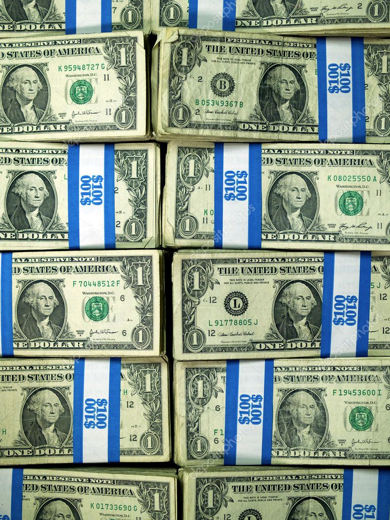 Bundles of U.S. One Dollar Bills — Stock Photo © Frankljunior 2400571