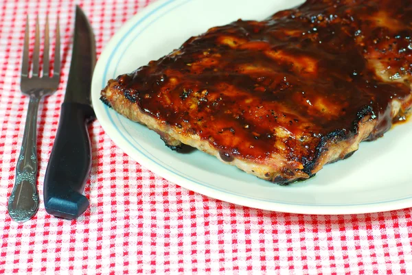 Rack of Barbecue Spare Ribs