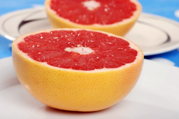 Closeup red grapefruit