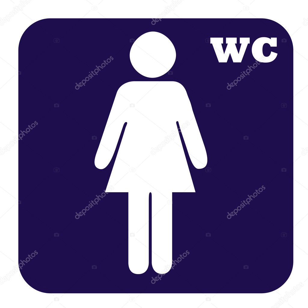 Toilet Lady Sign