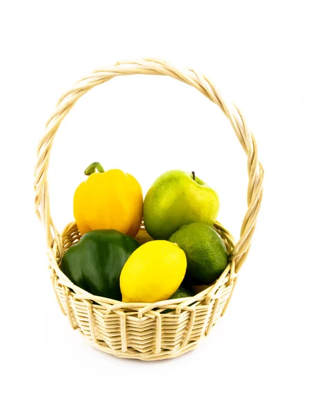 fruits and vegetables basket. Stock Photo: Vegetables and