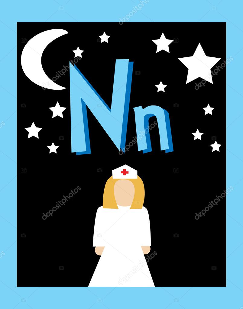 Flash Card Letter N Nouns Stock Vector BasheeraDesigns 2486569