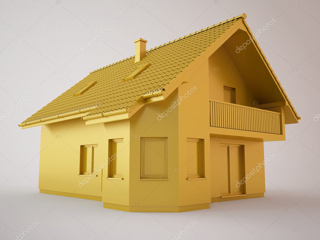Golden House — Stock Photo © 3demon #2521029