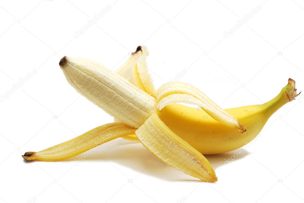 Banana Half Peeled