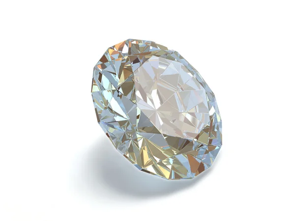 Diament Izolowany Białym Tle — Zdjęcie stockowe