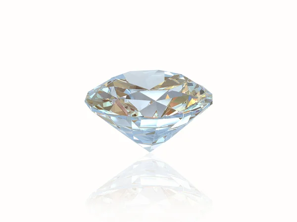 Beautiful Crystal Diamond Isolated White Background Stock Photo