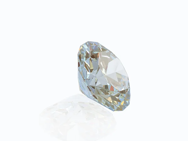 Diamond Isolated White Background Render Stock Image