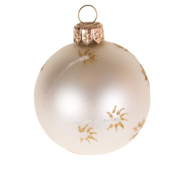 gold christmas ball isolated over the white background. 