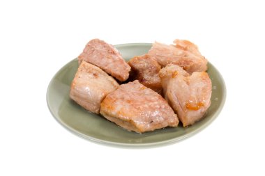 fried pork isolated on white background 