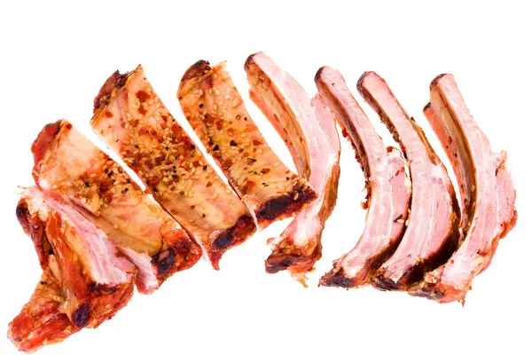 Rauw Varkensvlees Geïsoleerd Witte Achtergrond — Stockfoto