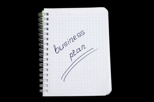 Notebook Business Plan — Zdjęcie stockowe