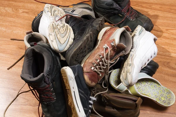 stock image dirty sneakers on a white 