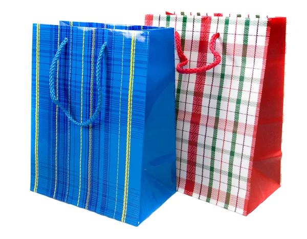 Shopping Bag Presents Isolated White Backgrounds —  Fotos de Stock